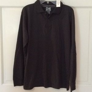 NWT Children’s Place Boys Charcoal Long Slv Polo